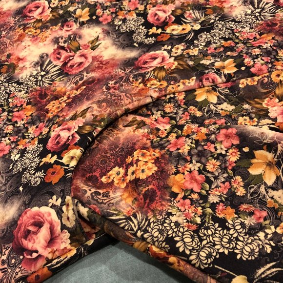 Vintage Fleece Flower Long sleeve dress - Picture 3 of 13